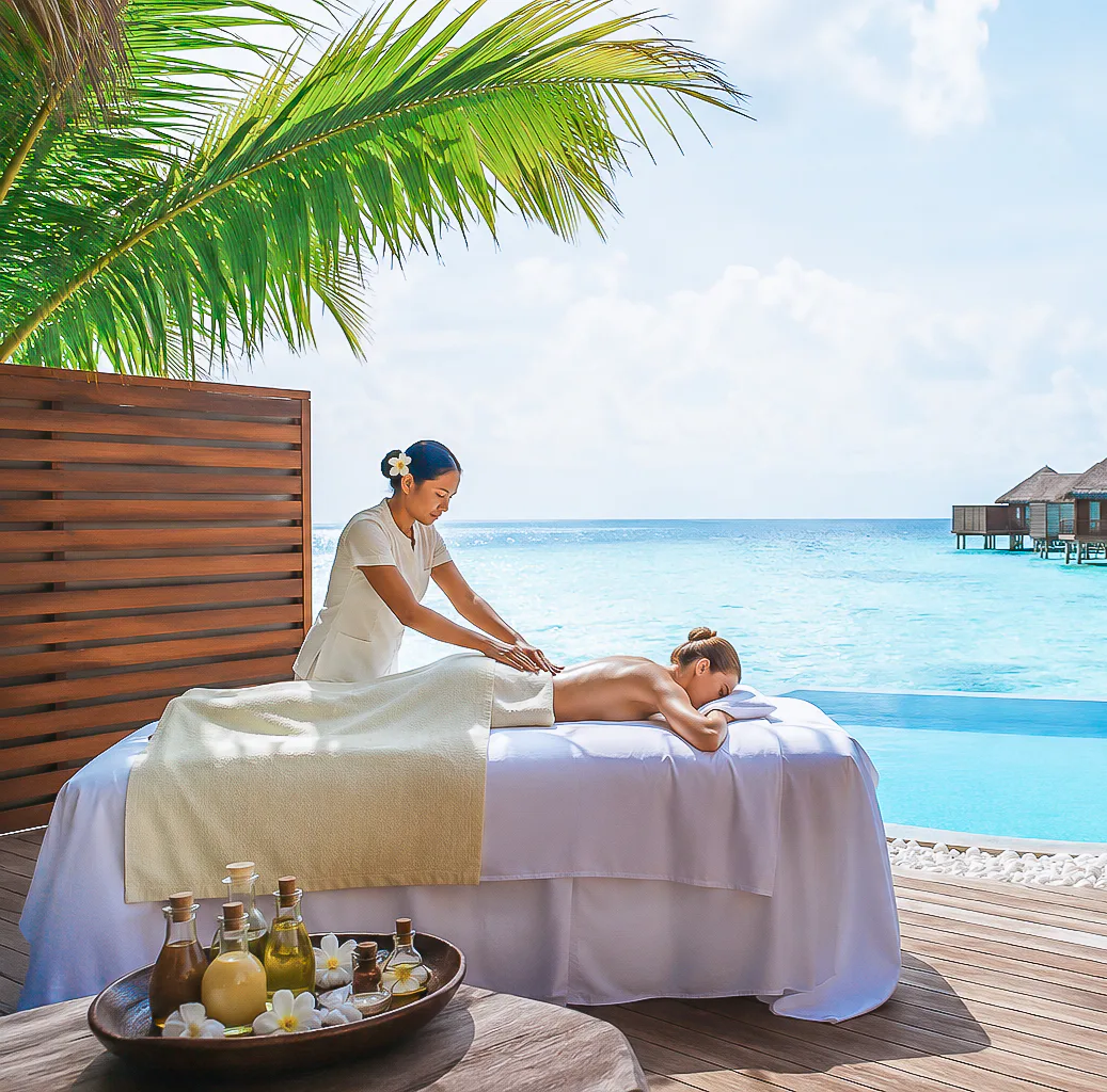 A serene wellness spa prepared for guests